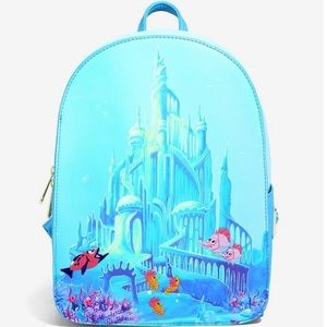 BNWT Loungefly Disney The Little Mermaid Castle Mini Backpack🧜‍♀️ ❤️